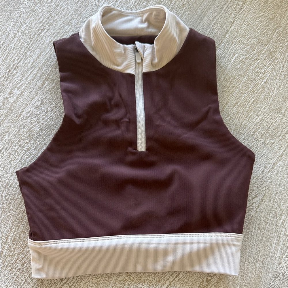 WILO Stylish Brown and Cream Women's Top